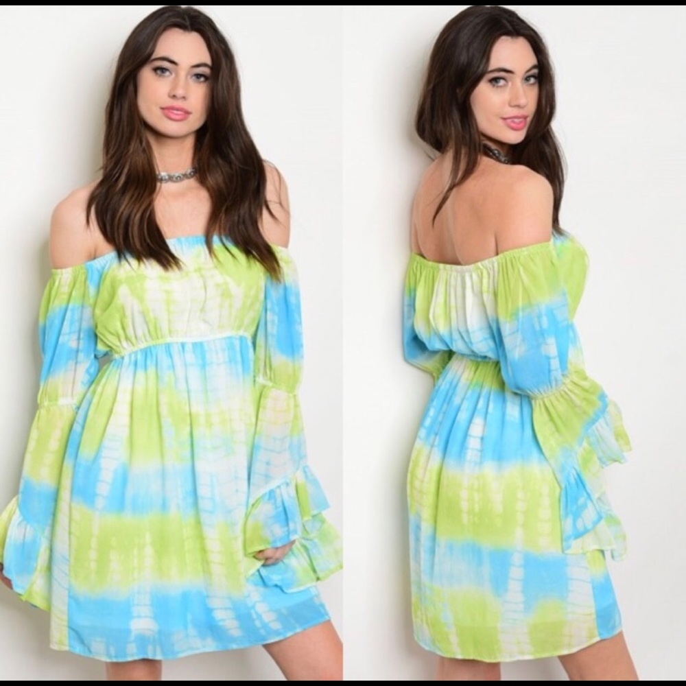 Tie dye mini dress